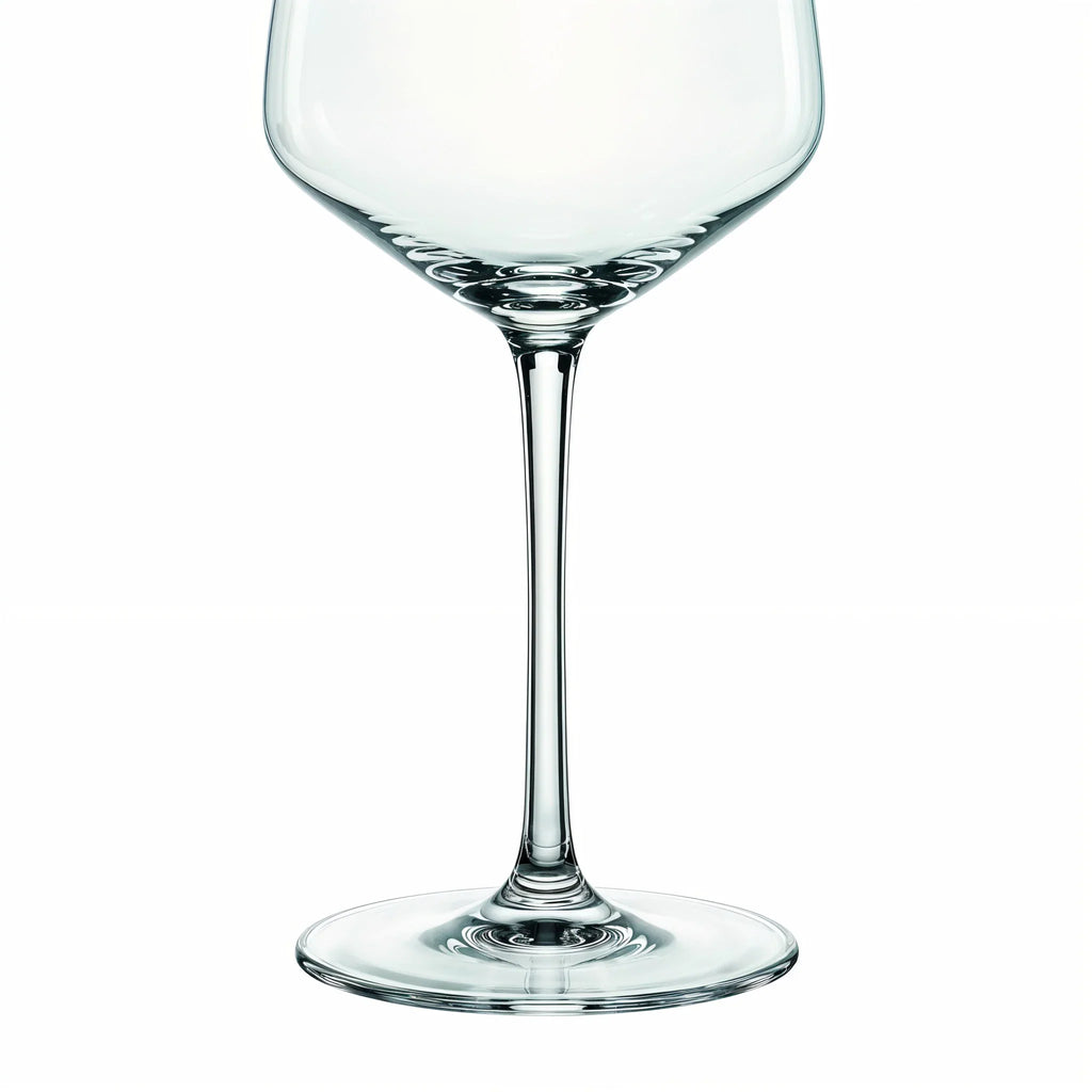 Aura modern white wine glass with an angular bowl and long stem 2