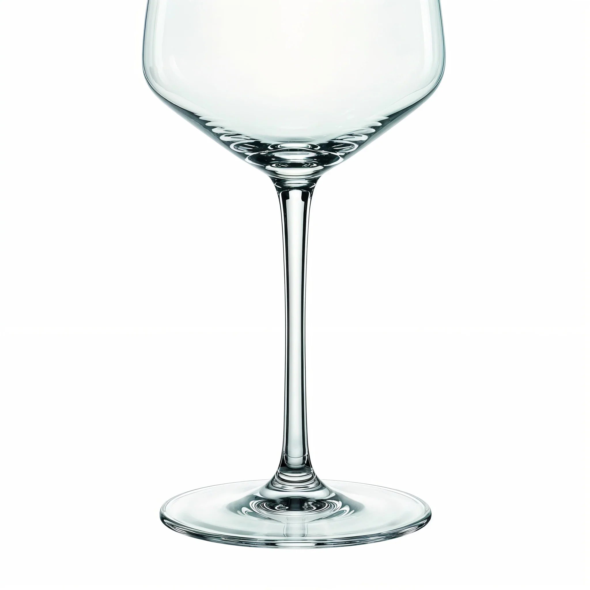 Aura modern white wine glass with an angular bowl and long stem 2