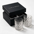 Cadence classic whisky glass featuring a heavily textured geometric pattern and flat base 7
