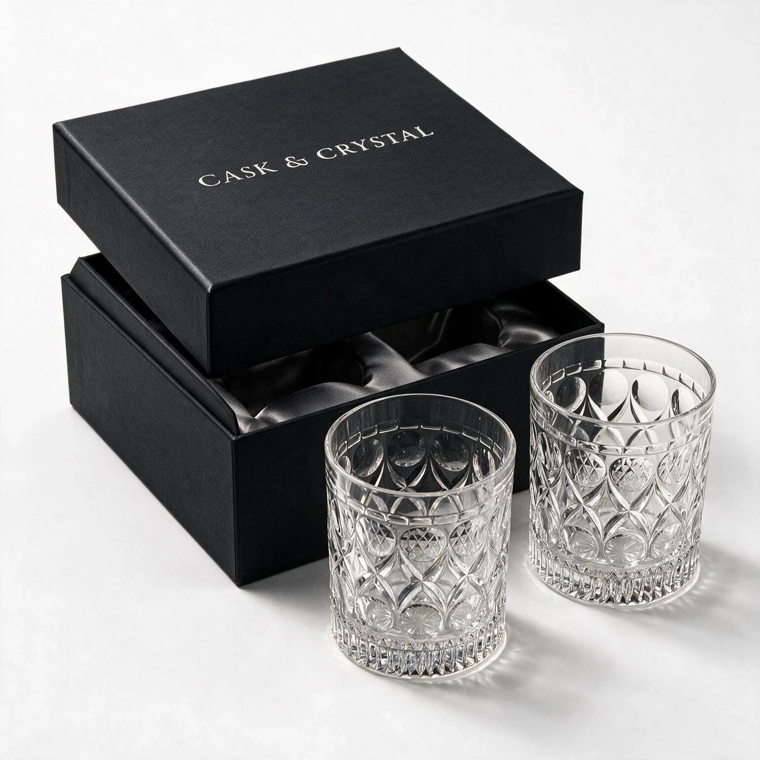 Cadence classic whisky glass featuring a heavily textured geometric pattern and flat base 7