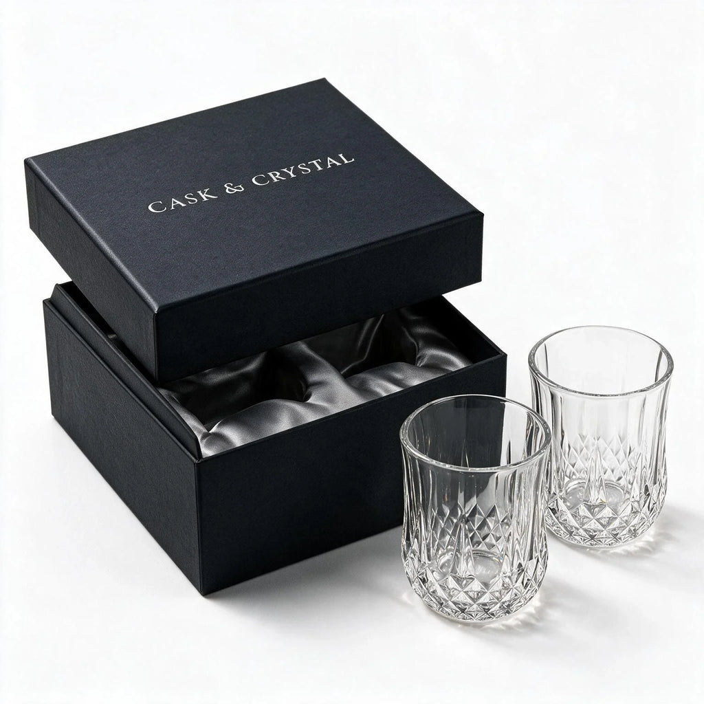 Lyra classic whisky glass featuring a geometric diamond pattern and softly faceted sides 6