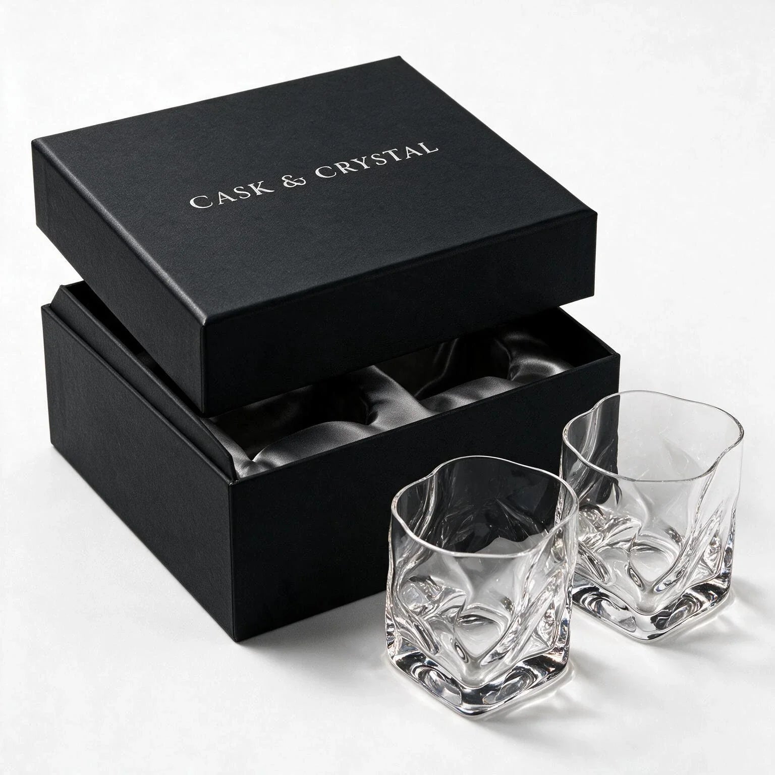 Bishop modern whisky glass featuring a twisted angular silhouette and heavy base 6