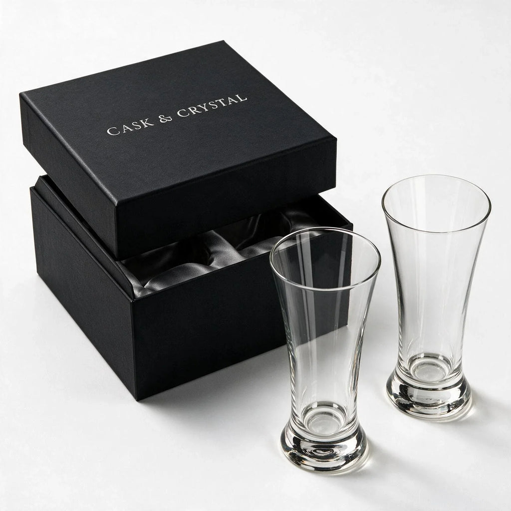Orbit modern beer glass with a clear base and rounded profile 7