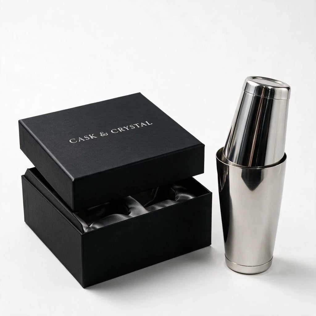 Kara 2-piece cocktail shaker with a sleek silver finish