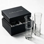 Alden clear beer glass with a contoured pilsner silhouette