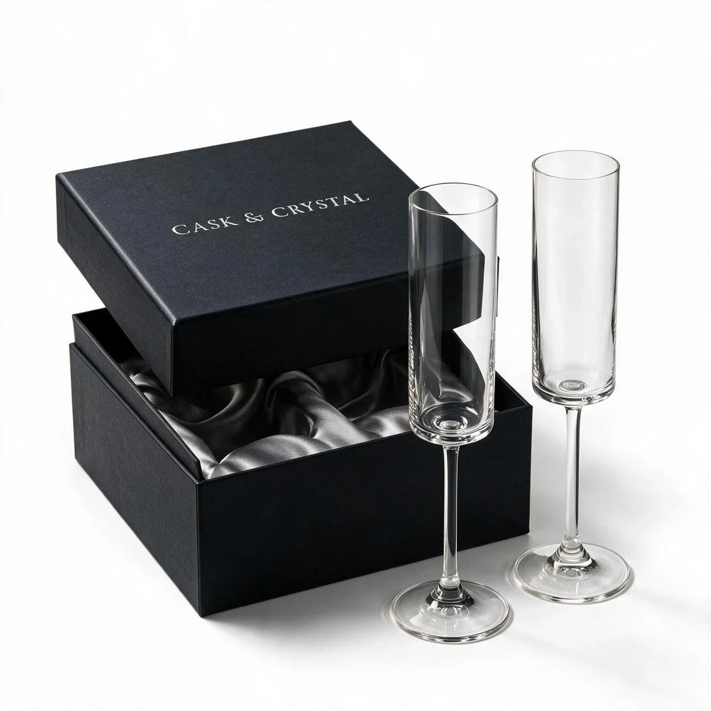 Sloane clear wine glass with a straight cylindrical bowl and slender stem