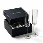 Sloane clear wine glass with a straight cylindrical bowl and slender stem