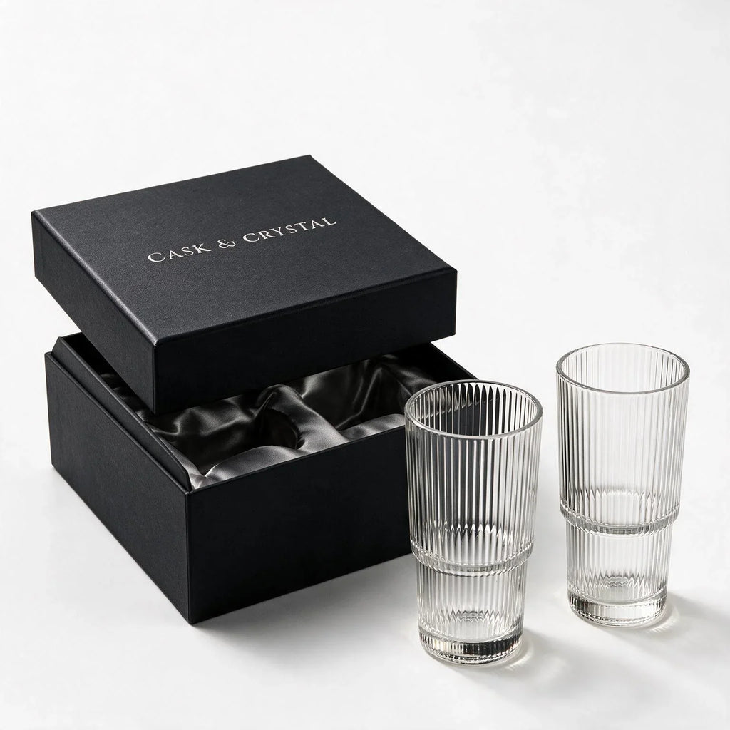 Riva clear cocktail glass with ribbed texture