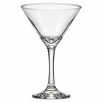Vesper clear cocktail glass with star cut facets and a classic martini bowl 