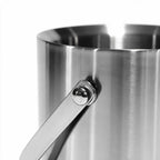 Blair silver ice bucket with a matching lid and swing handle