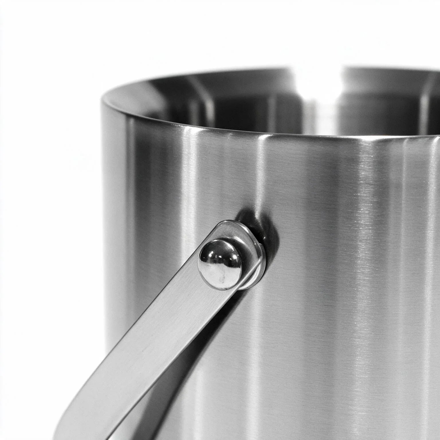 Blair silver ice bucket with a matching lid and swing handle