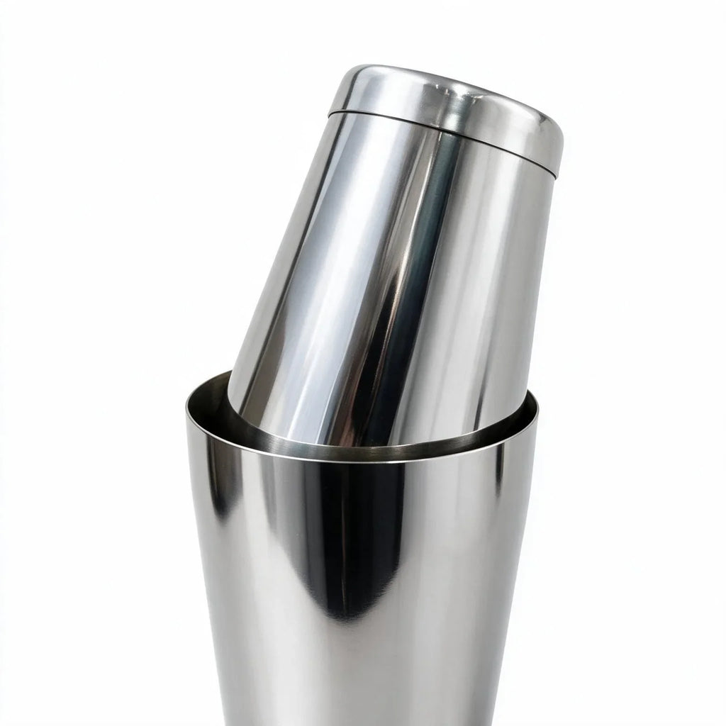 Kara 2-piece cocktail shaker with a sleek silver finish