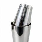 Kara 2-piece cocktail shaker with a sleek silver finish