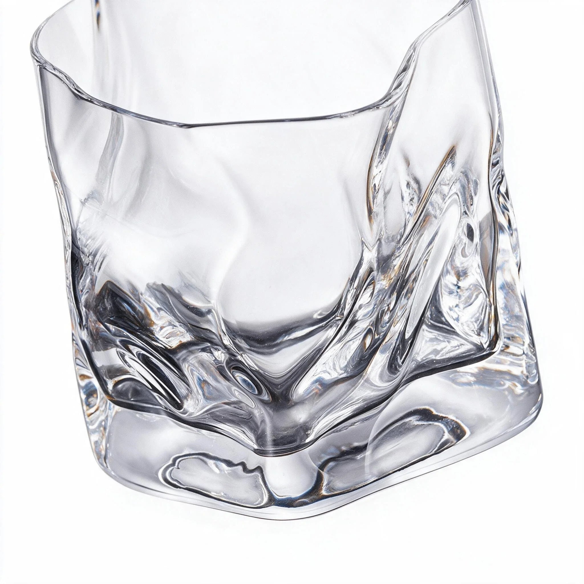 Bishop modern whisky glass featuring a twisted angular silhouette and heavy base 4