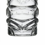 Kahuna clear tiki glass featuring a deeply sculpted tropical face design 4