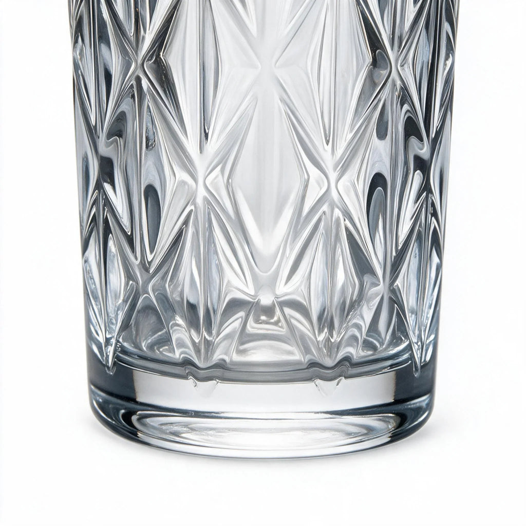 Sabine clear cocktail glass with diamond cut facets