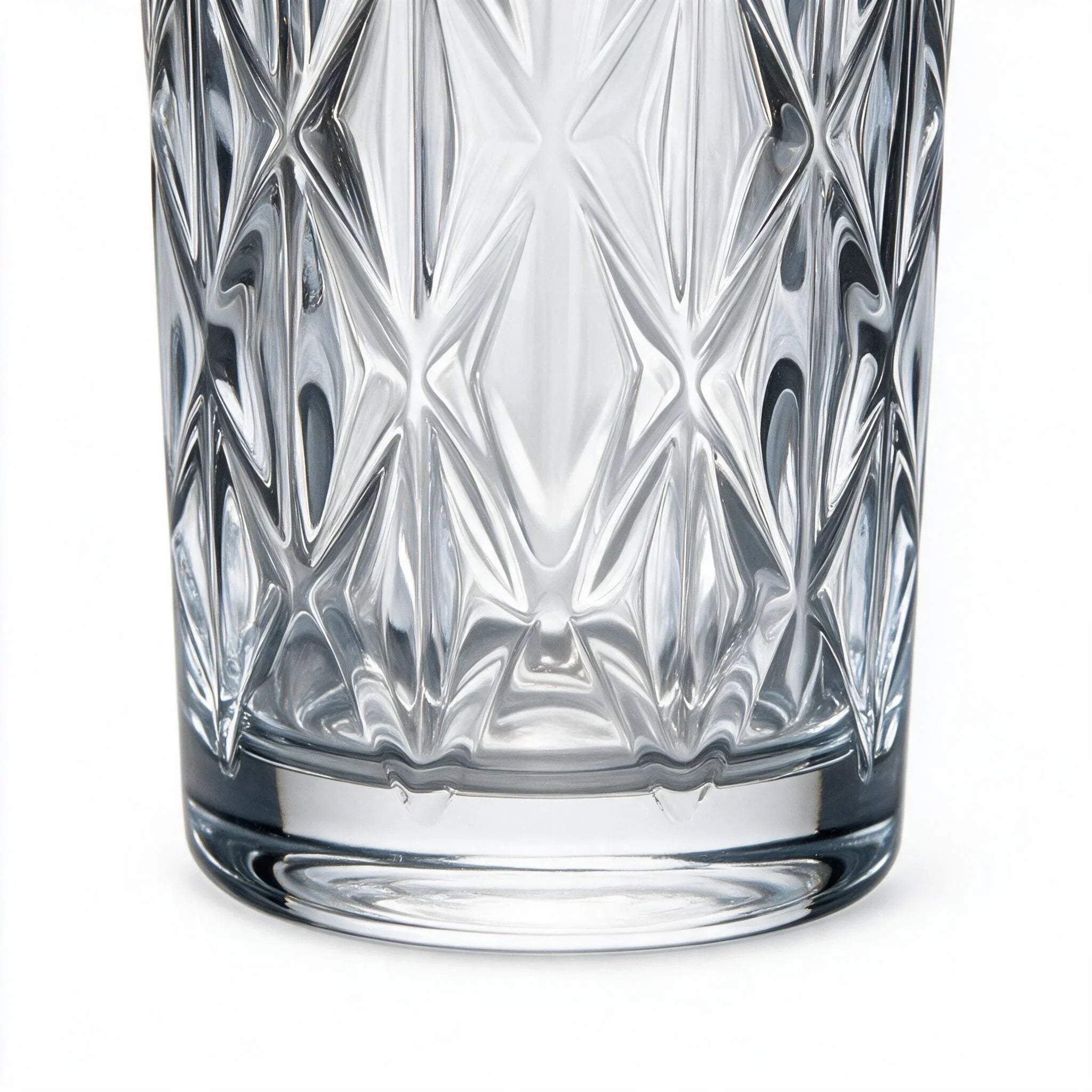 Sabine clear cocktail glass with diamond cut facets