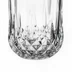 Lyra classic whisky glass featuring a geometric diamond pattern and softly faceted sides 2