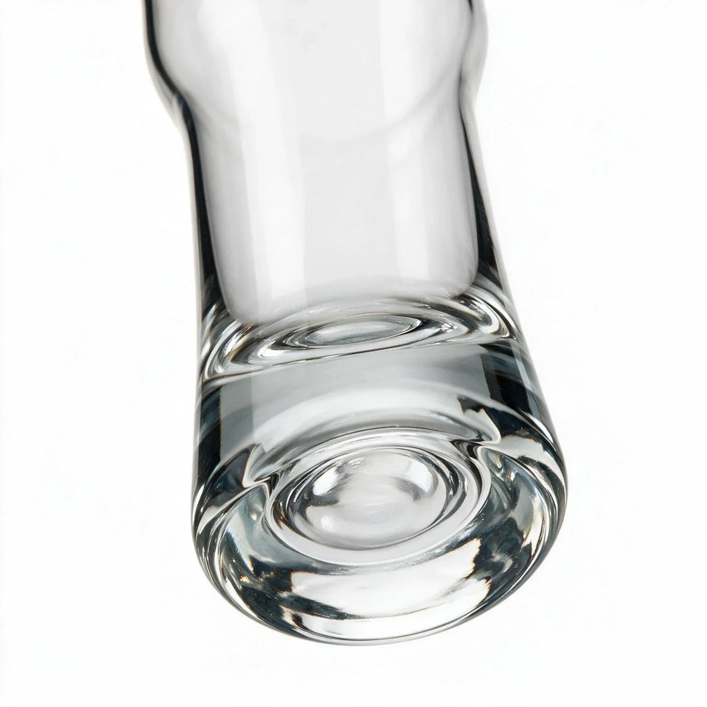Alden clear beer glass with a contoured pilsner silhouette