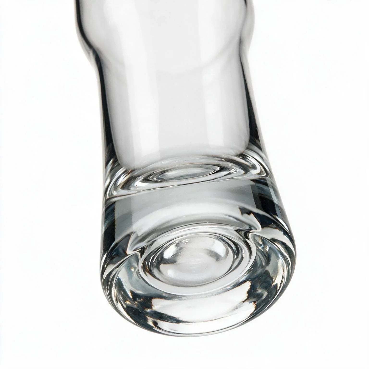 Alden clear beer glass with a contoured pilsner silhouette