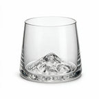 Vale modern whiskey glass with a sculpted mountain base and subtly tapered sides 1