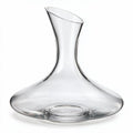 Marcel clear glass wine decanter with a wide base and slanted rim