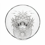 Caspian classic martini glass featuring an intricate geometric cut pattern and long stem 5