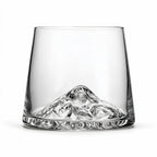 Vale modern whiskey glass with a sculpted mountain base and subtly tapered sides 5