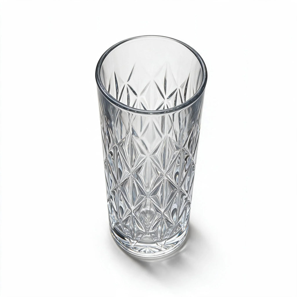 Sabine clear cocktail glass with diamond cut facets
