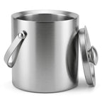 Blair silver ice bucket with a matching lid and swing handle
