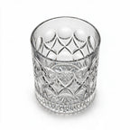 Cadence classic whisky glass featuring a heavily textured geometric pattern and flat base 3