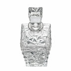 Westmoor clear whisky decanter with diamond cut facets and a square base