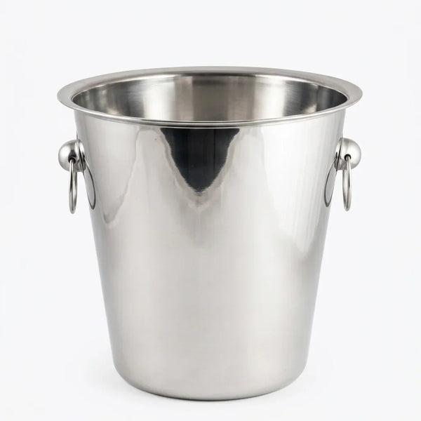 Corin silver wine bucket with ring handles and a polished finish
