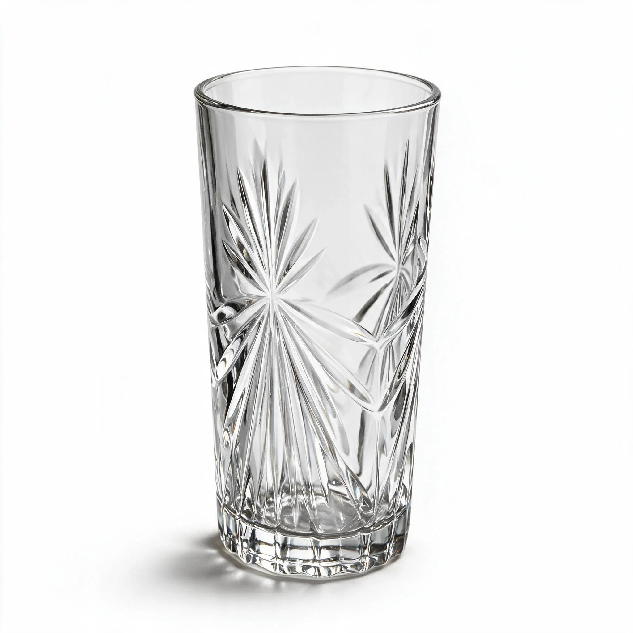 Orion clear cocktail glass with star cut facets