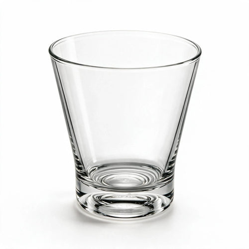 Flare modern whisky glass featuring a clean flared silhouette and heavy base