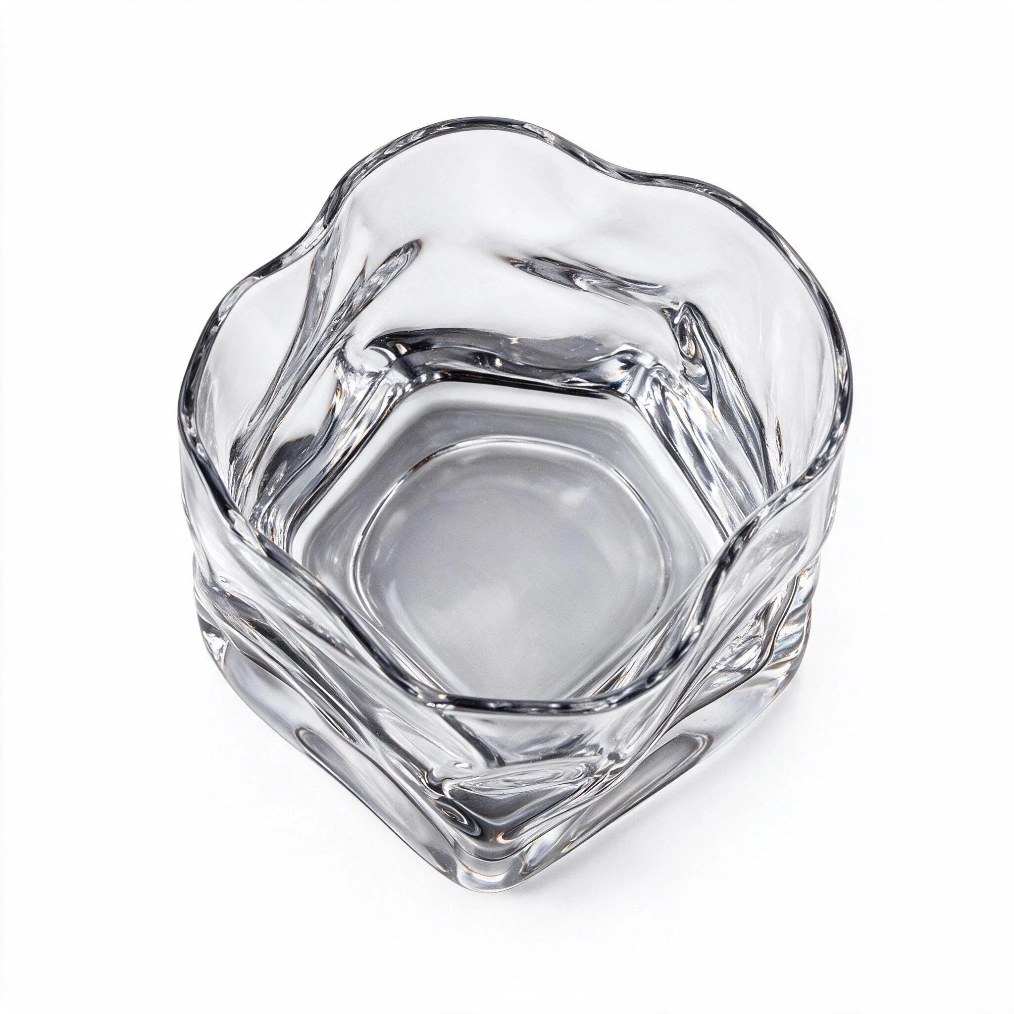 Bishop modern whisky glass featuring a twisted angular silhouette and heavy base 3