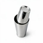Kara 2-piece cocktail shaker with a sleek silver finish