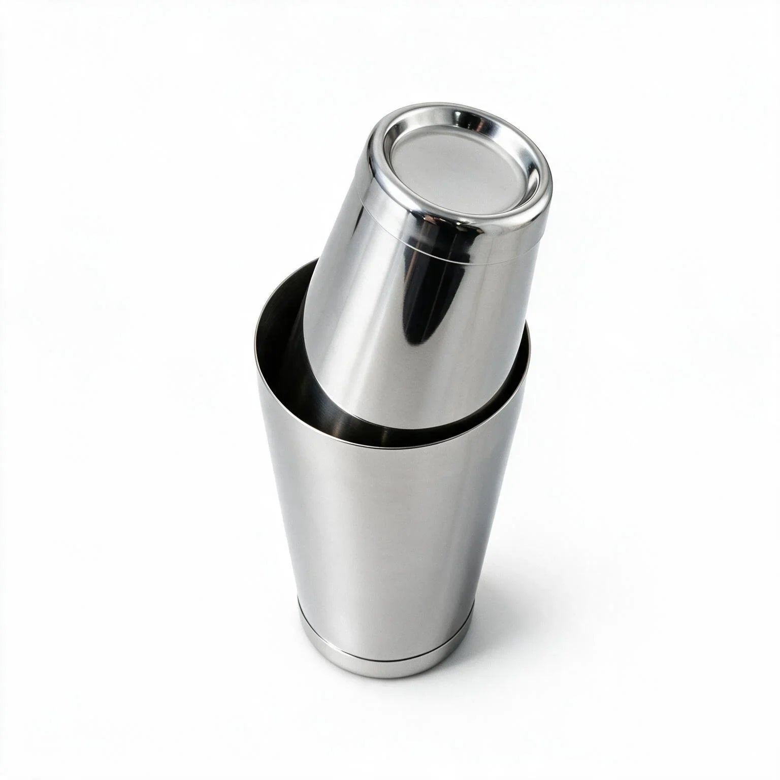 Kara 2-piece cocktail shaker with a sleek silver finish