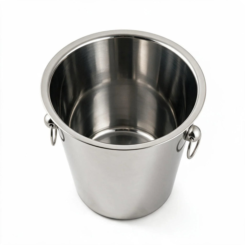 Corin silver wine bucket with ring handles and a polished finish