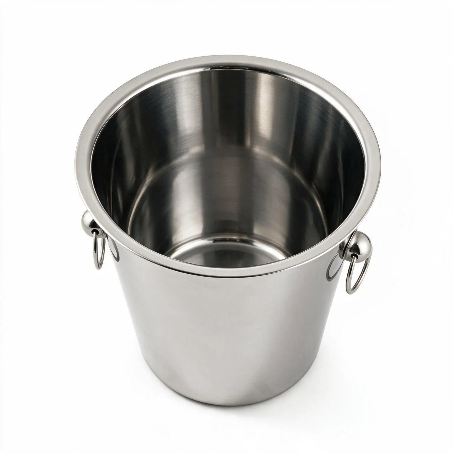 Corin silver wine bucket with ring handles and a polished finish