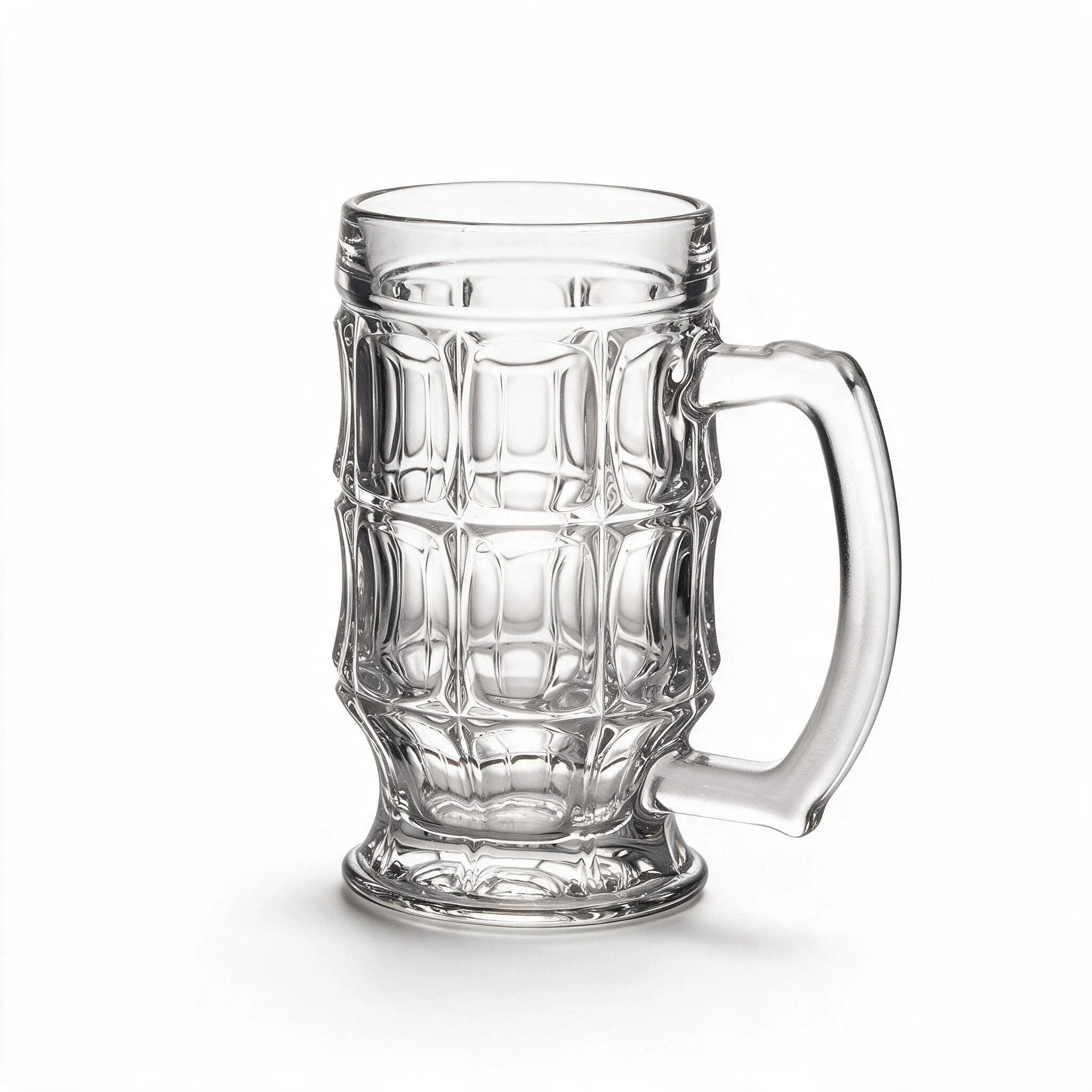 Tavern classic beer mug featuring a dimpled pattern and sturdy handle