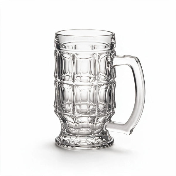 Tavern classic beer mug featuring a dimpled pattern and sturdy handle