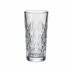 Sabine clear cocktail glass with diamond cut facets