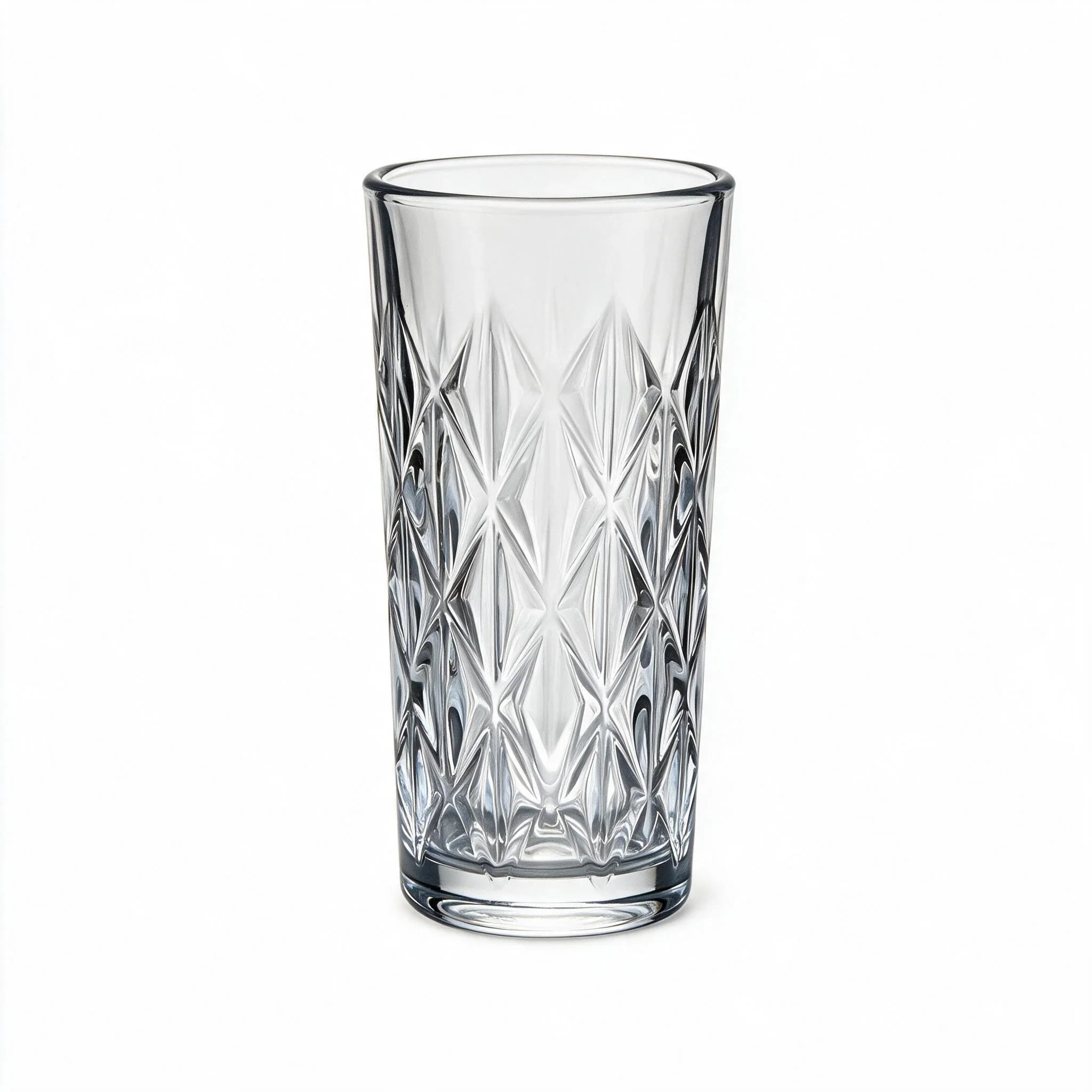 Sabine clear cocktail glass with diamond cut facets