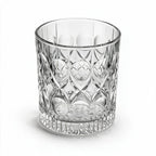 Cadence classic whisky glass featuring a heavily textured geometric pattern and flat base 2