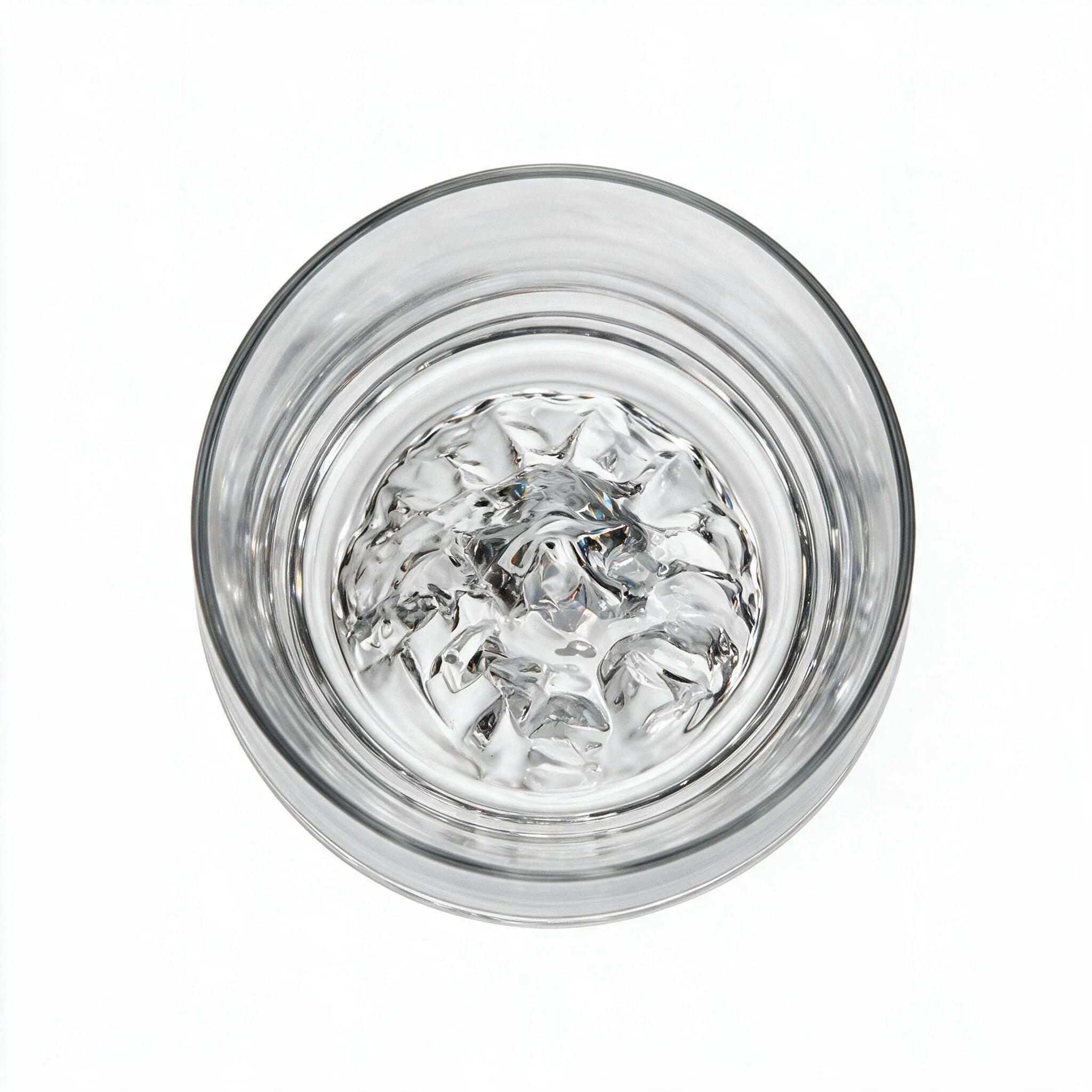 Vale modern whiskey glass with a sculpted mountain base and subtly tapered sides 4