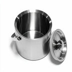 Blair silver ice bucket with a matching lid and swing handle
