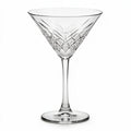 Caspian classic martini glass featuring an intricate geometric cut pattern and long stem 1