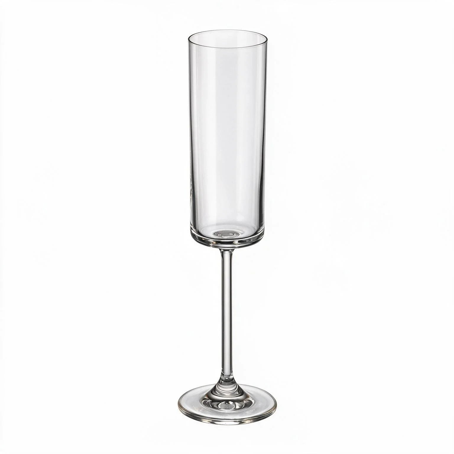 Sloane clear wine glass with a straight cylindrical bowl and slender stem