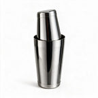 Kara 2-piece cocktail shaker with a sleek silver finish